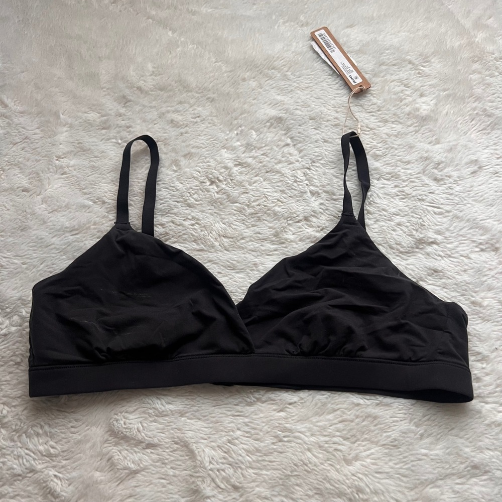 SKIMS Women's Fits Everybody Crossover Bralette Onyx Black BR-TRI-0235 Small NWT